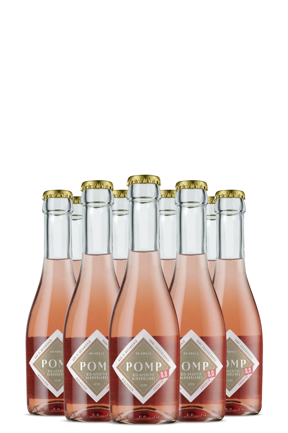 freisteller 12 kleine piccolo rose sekt ohne alkohol