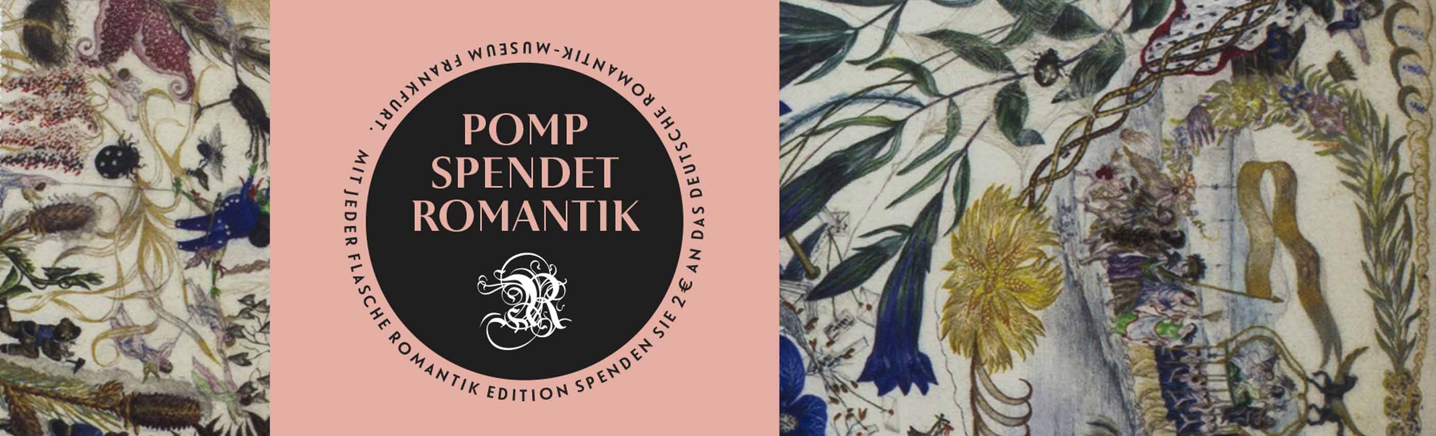 logo pomp spendet romantik charity auf malerei aus der romantik