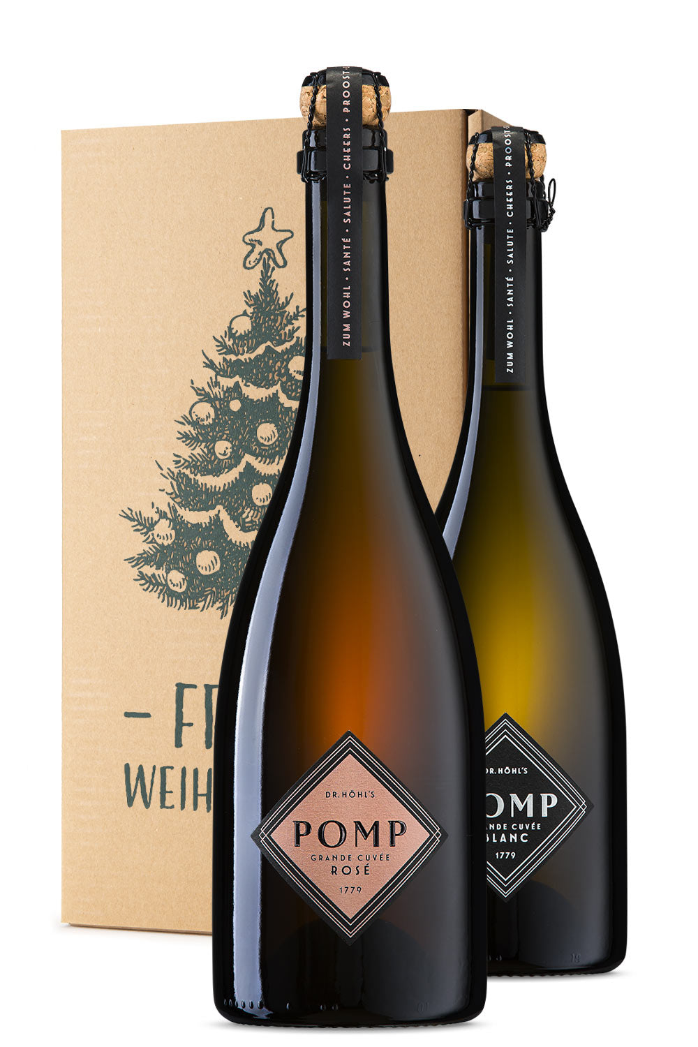 Gourmet Geschenkbox „Frohe Weihnachten“ Grande Cuvée Duo