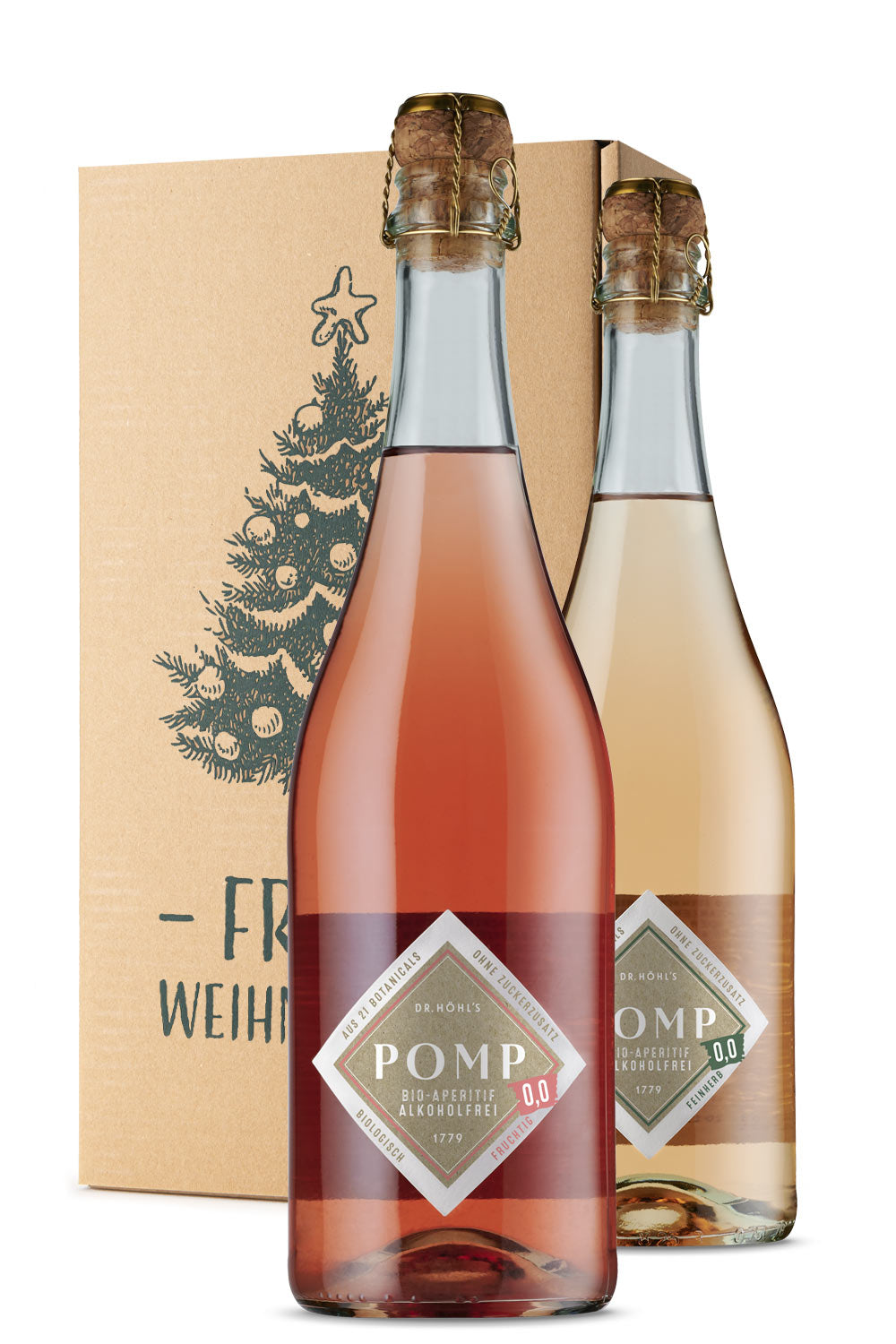 Gourmet Weihnachtsgeschenk Set „Frohe Weihnachten“ alkoholfrei Duo