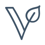 grafik vegan v mit blatt