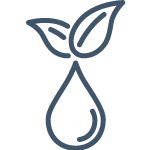grafik reinheit tropfen mit blatt