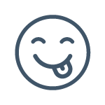 grafik smiley mit zunge